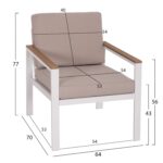 ΣΕΤ ΣΑΛΟΝΙ ΕΞ.ΧΩΡΟΥ 4ΤΜΧ SAFIN HM6278.01 ΑΛΟΥΜΙΝΙΟ ΛΕΥΚΟ--POLYWOOD--ΜΠΕΖ OLEFIN - Image 3