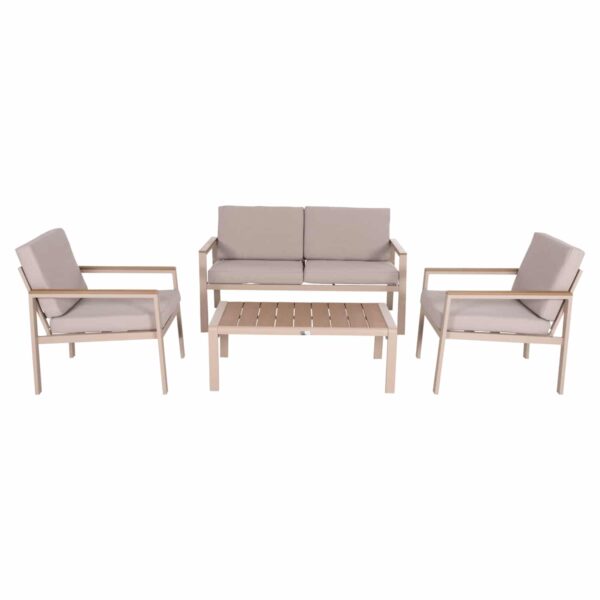 ΣΕΤ ΣΑΛΟΝΙ ΕΞ.ΧΩΡΟΥ 4ΤΜΧ SAFIN HM6278.04 ΑΛΟΥΜΙΝΙΟ ΚΑΠΟΥΤΣΙΝΟ--POLYWOOD--ΜΠΕΖ OLEFIN - Image 3