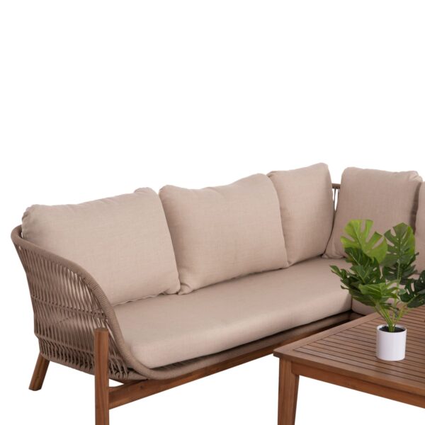 ΣΕΤ ΣΑΛΟΝΙ ΓΩΝΙΑ ΕΞ. ΧΩΡΟΥ 3ΤΜΧ SANJI HM6223 ΞΥΛΟ ΑΚΑΚΙΑΣ-ΑΛΟΥΜΙΝΙΟ-ΣΧΟΙΝΙ - Image 5