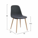 ΣΕΤ ΤΡΑΠΕΖΑΡΙΑΣ 5ΤΜΧ KELVIN HM21116 ΤΡΑΠΕΖΙ ΜΕ ΚΑΡΕΚΛΕΣ ΜΕΤΑΛΛΙΚΕΣ ΜΕ ΥΦΑΣΜΑ - Image 2