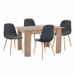 ΣΕΤ ΤΡΑΠΕΖΑΡΙΑΣ 5ΤΜΧ KELVIN HM21117 ΤΡΑΠΕΖΙ ΜΕ ΚΑΡΕΚΛΕΣ ΜΕΤΑΛΛΙΚΕΣ ΜΕ ΥΦΑΣΜΑ