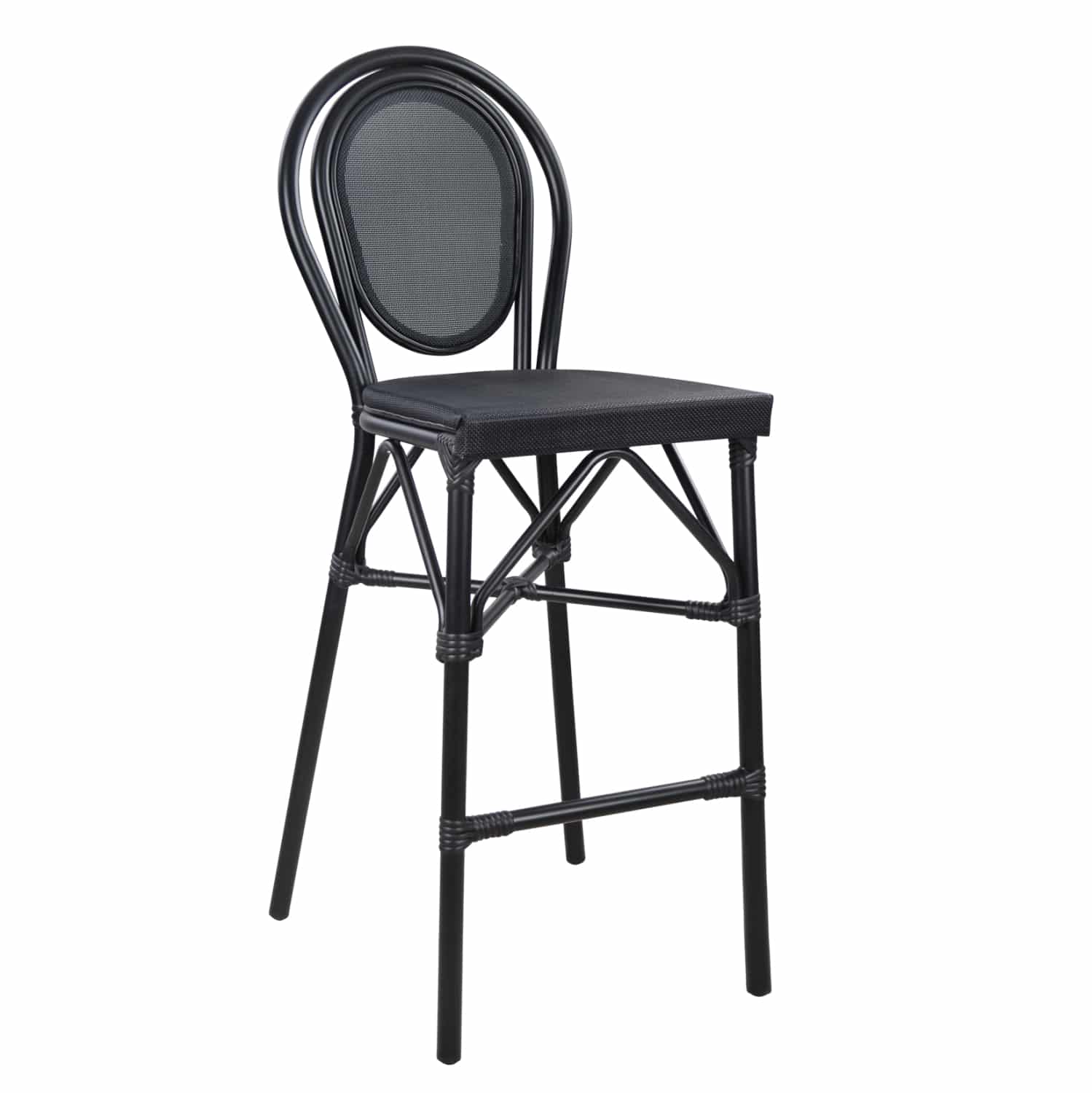 HM5060 ΣΚΑΜΠΟ ΑΛΟΥΜΙΝΙΟΥ AZARIA HM5060 BAMBOO LOOK ΜΑΥΡΟ ΜΕ TEXTLINE 44x52x115Υεκ. - Image 1