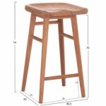 ΣΚΑΜΠΟ ΜΠΑΡ BOLMAR HM18108 ΞΥΛΟ ΤΕΑΚ ΣΕ ΦΥΣΙΚΟ 40.5x44x74Υεκ. - Image 2