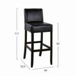 ΣΚΑΜΠΩ ΜΠΑΡ ΟΞΙΑ ΜΕ ΠΛΑΤΗ ΜΕ PVC ΚΑΦΕ RODOS VEGGE HM299 44x52,5x111 εκ. - Image 2