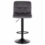 ΣΚΑΜΠΟ ΜΠΑΡ ΠΕΡΙΣΤΡΕΦΟΜΕΝΟ DIANA HM202.41 ΓΚΡΙ ΒΕΛΟΥΔΟ--ΜΕΤΑΛΛΟ ΜΑΥΡΟ ΜΑΤ 44x52x109Υεκ - Image 3