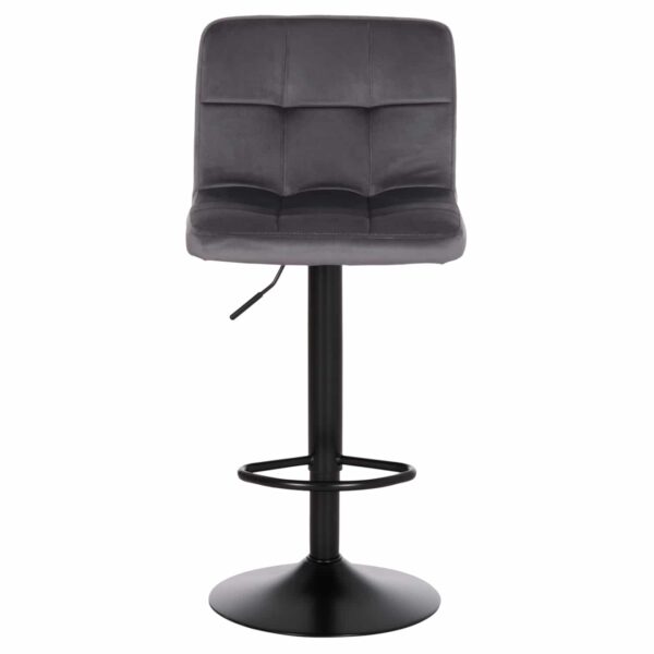 ΣΚΑΜΠΟ ΜΠΑΡ ΠΕΡΙΣΤΡΕΦΟΜΕΝΟ DIANA HM202.41 ΓΚΡΙ ΒΕΛΟΥΔΟ--ΜΕΤΑΛΛΟ ΜΑΥΡΟ ΜΑΤ 44x52x109Υεκ - Image 3