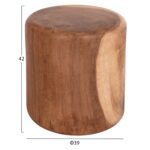 ΣΚΑΜΠΟ ΣΤΡΟΓΓΥΛΟ TOBI HM9791.11 ΜΑΣΙΦ ΞΥΛΟ SUAR--ΦΥΣΙΚΟ Φ39x42Υεκ. - Image 2