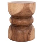 ΣΚΑΜΠΟ/ΤΡΑΠΕΖΑΚΙ ΣΤΡΟΓΓΥΛΟ BELLO HM9900.11 ΞΥΛΟ SUAR--ΦΥΣΙΚΟ Φ35x46Υεκ. - Image 4