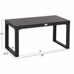 ΤΡΑΠΕΖΑΚΙ ΞΑΠΛΩΣΤΡΑΣ SENTRY HM6275.03 ΑΛΟΥΜΙΝΙΟ ΣΕ ΣΚΟΥΡΟ ΓΚΡΙ 87x43,5x45Υεκ. - Image 2