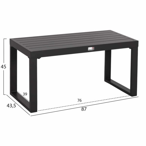 ΤΡΑΠΕΖΑΚΙ ΞΑΠΛΩΣΤΡΑΣ SENTRY HM6275.03 ΑΛΟΥΜΙΝΙΟ ΣΕ ΣΚΟΥΡΟ ΓΚΡΙ 87x43,5x45Υεκ. - Image 2