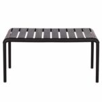 ΤΡΑΠΕΖΙ ΣΑΛΟΝΙΟΥ ΕΞΩΤΕΡΙΚΟΥ ΧΩΡΟΥ ΧΑΜΗΛΟ KORVER HM6334.02 ΠΟΛΥΠΡΟΠΥΛΕΝΙΟ ΜΑΥΡΟ 100x60x46Υεκ - Image 3