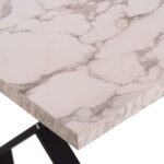 ΤΡΑΠΕΖΙ ΚΟΥΖΙΝΑΣ LANA HM18221.01 ΜΕΛΑΜΙΝΗ ΛΕΥΚΟ ΜΑΡΜΑΡΟ-ΜΑΥΡΑ ΜΕΤΑΛ.ΠΟΔΙΑ 140x70x72Υεκ - Image 6