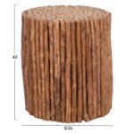 ΤΡΑΠΕΖΙ ΣΑΛΟΝΙΟΥ ΣΤΡΟΓΓΥΛΟ DRIFTER HM4443 DRIFTWOOD ΣΕ ΦΥΣΙΚΟ ΧΡΩΜΑ Φ36x40Υεκ - Image 2