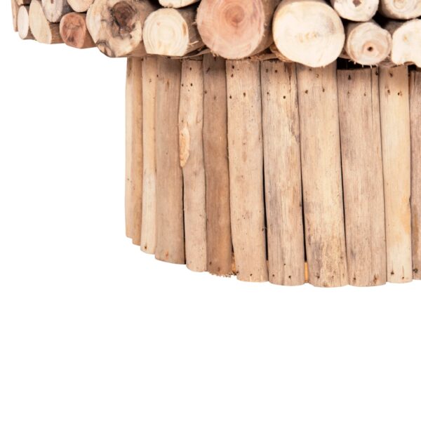 ΤΡΑΠΕΖΙ ΣΑΛΟΝΙΟΥ ΣΤΡΟΓΓΥΛΟ SPARROW HM9963 DRIFTWOOD--ΓΥΑΛΙ Φ65x51,5Υεκ. - Image 5