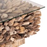 ΤΡΑΠΕΖΙ ΣΑΛΟΝΙΟΥ ΤΕΤΡΑΓΩΝΟ SPARROW HM9961 DRIFTWOOD--ΓΥΑΛΙ 75x75x51Υεκ. - Image 5