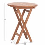 ΤΡΑΠΕΖΙ ΣΚΗΝΟΘΕΤΗ ΣΤΡΟΓΓΥΛΟ ERIS HM18119 ΞΥΛΟ TEAK--ΦΥΣΙΚΟ Φ60x75Υεκ. - Image 2