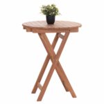 ΤΡΑΠΕΖΙ ΣΚΗΝΟΘΕΤΗ ΣΤΡΟΓΓΥΛΟ HEIDEL HM18120 ΞΥΛΟ TEAK--ΦΥΣΙΚΟ Φ60x75Υεκ.