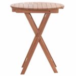 ΤΡΑΠΕΖΙ ΣΚΗΝΟΘΕΤΗ ΣΤΡΟΓΓΥΛΟ HEIDEL HM18120 ΞΥΛΟ TEAK--ΦΥΣΙΚΟ Φ60x75Υεκ. - Image 3