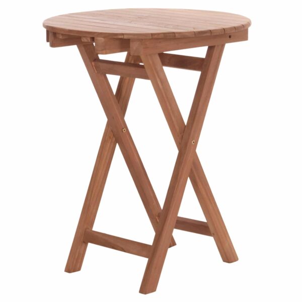 ΤΡΑΠΕΖΙ ΣΚΗΝΟΘΕΤΗ ΣΤΡΟΓΓΥΛΟ HEIDEL HM18120 ΞΥΛΟ TEAK--ΦΥΣΙΚΟ Φ60x75Υεκ. - Image 4