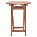 ΤΡΑΠΕΖΙ ΣΚΗΝΟΘΕΤΗ ΣΤΡΟΓΓΥΛΟ HEIDEL HM18120 ΞΥΛΟ TEAK--ΦΥΣΙΚΟ Φ60x75Υεκ. - Image 5