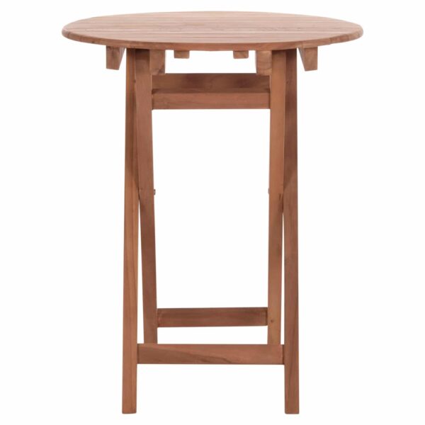 ΤΡΑΠΕΖΙ ΣΚΗΝΟΘΕΤΗ ΣΤΡΟΓΓΥΛΟ HEIDEL HM18120 ΞΥΛΟ TEAK--ΦΥΣΙΚΟ Φ60x75Υεκ. - Image 5