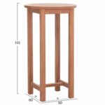 ΤΡΑΠΕΖΙ/ΣΤΑΝΤ ΜΠΑΡ ΣΤΡΟΓΓΥΛΟ PRESSCOT HM18114 ΞΥΛΟ TEAK--ΦΥΣΙΚΟ Φ60x105Υεκ. - Image 2