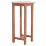 ΤΡΑΠΕΖΙ/ΣΤΑΝΤ ΜΠΑΡ ΣΤΡΟΓΓΥΛΟ PRESSCOT HM18114 ΞΥΛΟ TEAK--ΦΥΣΙΚΟ Φ60x105Υεκ. - Image 4