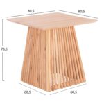 ΤΡΑΠΕΖΙ ΤΡΑΠΕΖΑΡΙΑΣ ΤΕΤΡΑΓΩΝΟ FRANTZ HM9458.01 ΜΑΣΙΦ MINDI ΞΥΛΟ 80,5x80,5x78,5Yεκ. - Image 2