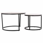 ΤΡΑΠΕΖΙA ΣΑΛΟΝΙΟΥ ΣΕΤ 2ΤΜΧ TALOS ΚΕΡΑΜΙΚΟ TOP ΜΕ ΟΨΗ ΛΕΥΚΟΥ ΜΑΡΜΑΡΟΥ HM18140.01 Φ70+Φ50 - Image 5