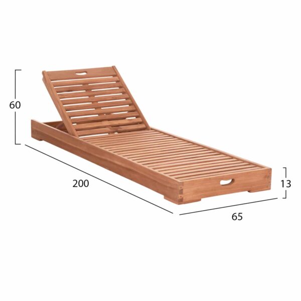 ΞΑΠΛΩΣΤΡΑ ΧΩΡΙΣ ΜΑΞΙΛΑΡΙΑ CHET HM6160 ΞΥΛΟ ΤΕΑΚ ΣΕ ΦΥΣΙΚΟ 200x65x13Υεκ. - Image 2