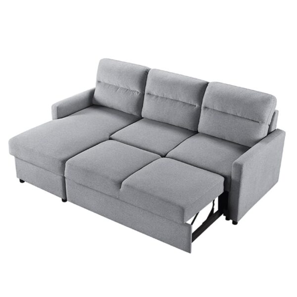 TUCAN ΚΑΝΑΠΕΣ ΚΡΕΒΑΤΙ ΓΩΝΙΑ ΑΝΑΣΤΡΕΨΙΜΗ ΓΚΡΙ 213x148x93 01-2093 - Image 2