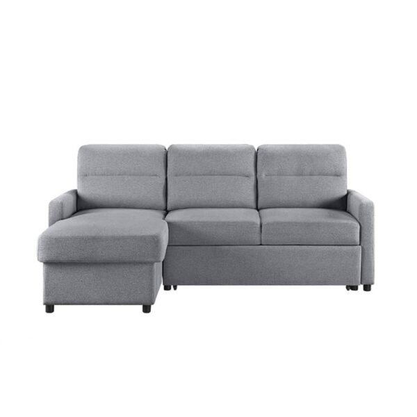 TUCAN ΚΑΝΑΠΕΣ ΚΡΕΒΑΤΙ ΓΩΝΙΑ ΑΝΑΣΤΡΕΨΙΜΗ ΓΚΡΙ 213x148x93 01-2093 - Image 3