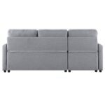 TUCAN ΚΑΝΑΠΕΣ ΚΡΕΒΑΤΙ ΓΩΝΙΑ ΑΝΑΣΤΡΕΨΙΜΗ ΓΚΡΙ 213x148x93 01-2093 - Image 4