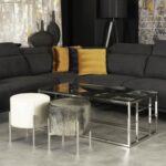 BELLAGIO COFFEE TABLE ΑΣΗΜΙ ΔΙΑΦΑΝΟ 120x60x45 04-0413 - Image 2