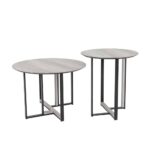 COMBO COFFEE TABLE SONOMA DECAPE ΜΑΥΡΟ 60x60x40 04-0570 - Image 2