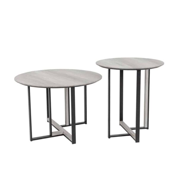 COMBO COFFEE TABLE SONOMA DECAPE ΜΑΥΡΟ 60x60x40 04-0570 - Image 2