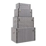 FERRE ΜΠΑΟΥΛΑ SET 4ΤΕΜ ΜΑΥΡΟ ΛΕΥΚΟ 64x40x40 04-0591