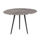 LEAF 60 SIDE TABLE NICKEL ΜΑΥΡΟ 60x60x41 04-0611