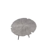 LEAF 60 SIDE TABLE NICKEL ΜΑΥΡΟ 60x60x41 04-0611 - Image 2