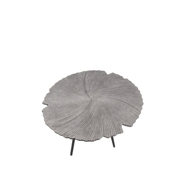 LEAF 60 SIDE TABLE NICKEL ΜΑΥΡΟ 60x60x41 04-0611 - Image 2