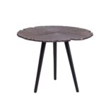 LEAF 40 SIDE TABLE COPPER ANTIQUE ΜΑΥΡΟ 40x40x32 04-0613