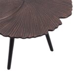 LEAF 40 SIDE TABLE COPPER ANTIQUE ΜΑΥΡΟ 40x40x32 04-0613 - Image 3