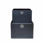 JAPANESE ΜΠΑΟΥΛΑ SET 2ΤΕΜ ΜΑΥΡΟ ΧΡΥΣΟ 60x40x42 04-0632