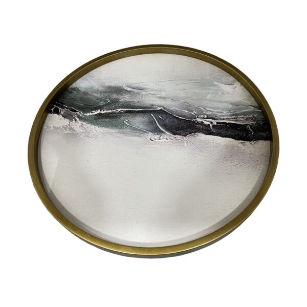 WILD COFFEE TABLE ΜΑΥΡΟ ΜΕ PATTERN ΜΑΥΡΟ 60x60x45 04-0641 - Image 2