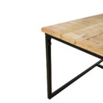 QUADRO COFFEE TABLE SET 3ΤΕΜ ΦΥΣΙΚΟ ROUGH ΜΑΥΡΟ 110x60x45 04-0955 - Image 4