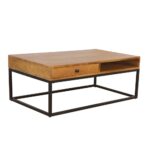 CASSETTO COFFEE TABLE 1ΣΥΡΤΑΡΙ ΚΑΡΥΔΙ ΜΑΥΡΟ 100x60x40 04-0960