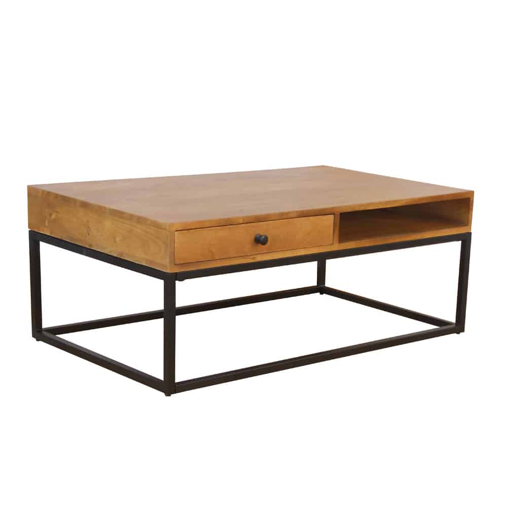 04-0960-waH7o-first-_1 CASSETTO COFFEE TABLE 1ΣΥΡΤΑΡΙ ΚΑΡΥΔΙ ΜΑΥΡΟ 100x60x40 04-0960 - Image 1