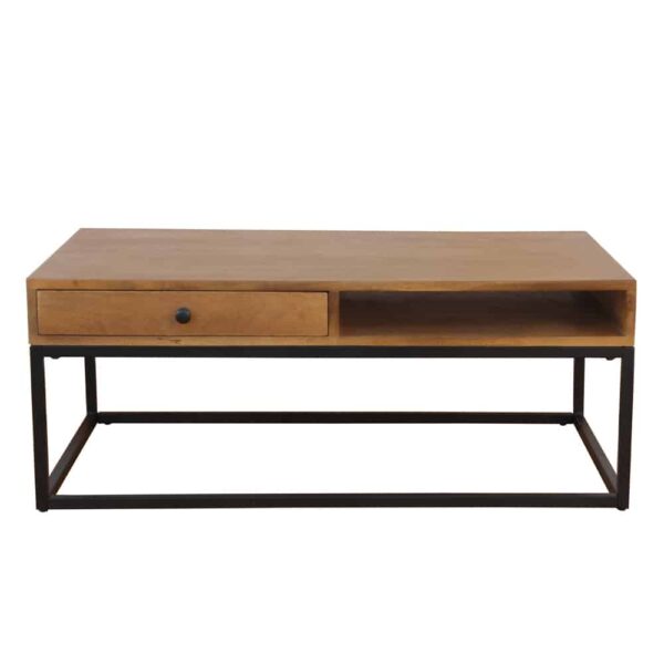 CASSETTO COFFEE TABLE 1ΣΥΡΤΑΡΙ ΚΑΡΥΔΙ ΜΑΥΡΟ 100x60x40 04-0960 - Image 3