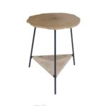 TREE SIDE TABLE ΦΥΣΙΚΟ ΜΑΥΡΟ 46x46x52 04-0964