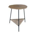 TREE SIDE TABLE ΦΥΣΙΚΟ ΜΑΥΡΟ 46x46x52 04-0964 - Image 4